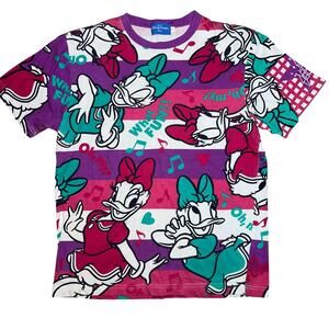 Disney Tokyo Daisy Duck purple all over print graphic t-shirt adult size small